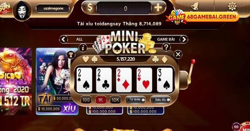 Mini Poker 68 Game Bài