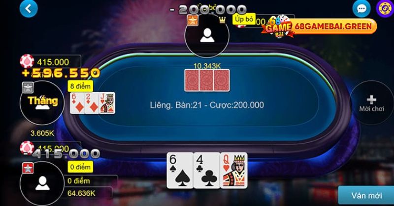xác định người chiến thắng Liêng 68 Game Bài