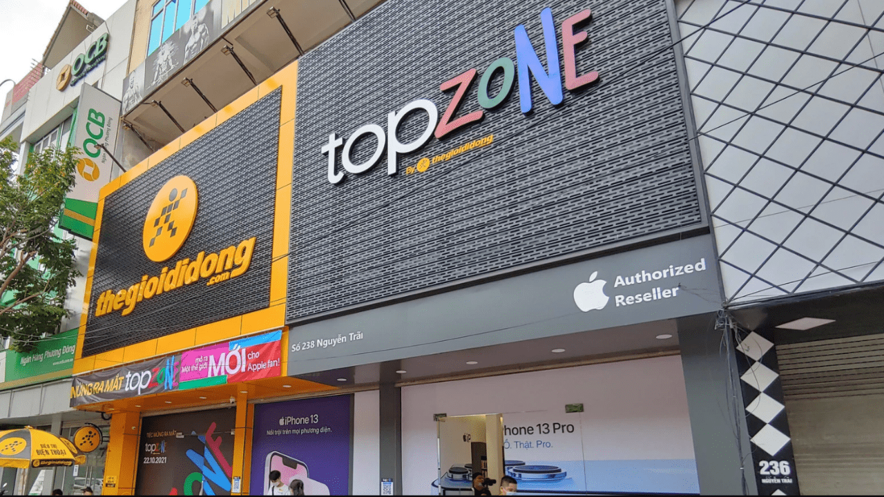 TopZone mang đến một không gian mua sắm sản phẩm Apple chuẩn quốc tế.