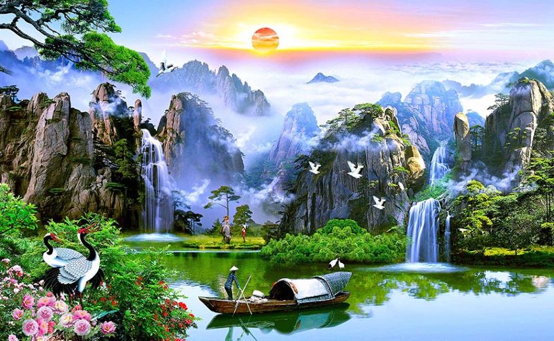 Tranh phong thủy là điểm nhấn quan trọng, giúp điều hòa năng lượng cho không gian sống.