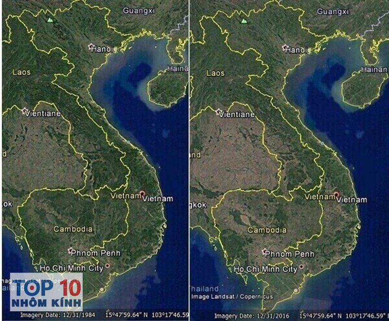 bản đồ Việt Nam - Khí hậu và địa hình chủ đạo