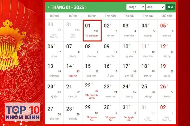 lịch âm 2025 - Xác định can chi và tiết khí